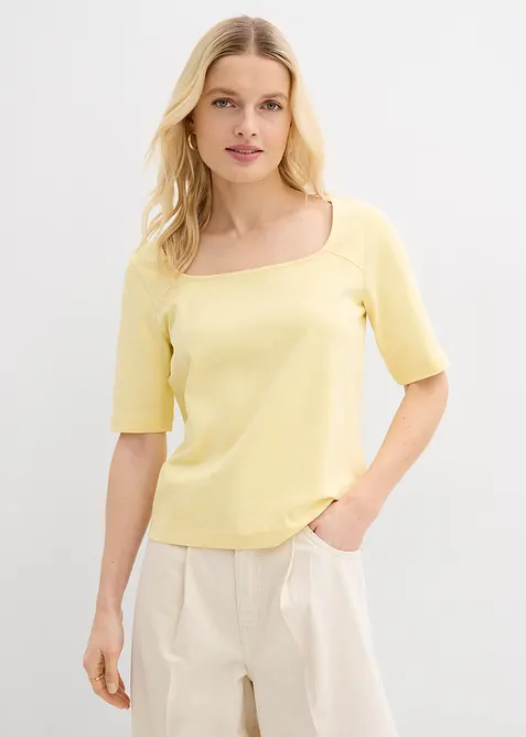 T-Shirt aus schwerer Bio-Baumwolle, bonprix