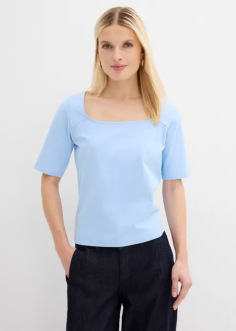 T-Shirt aus schwerer Bio-Baumwolle, bonprix