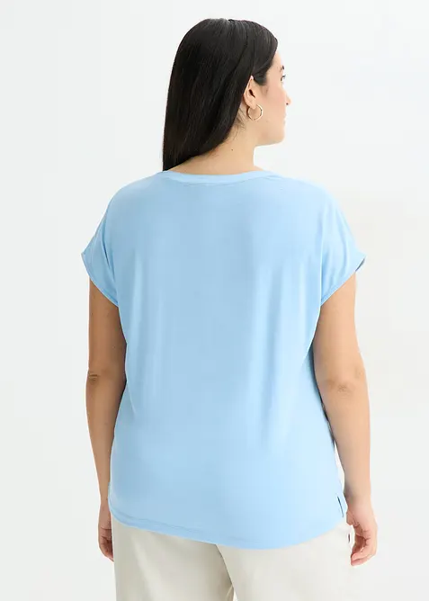 Shirt mit Satinkante, bonprix
