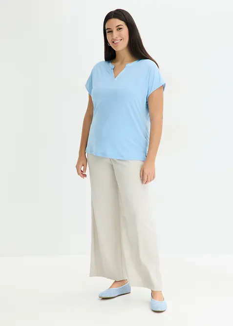 Shirt mit Satinkante, bonprix