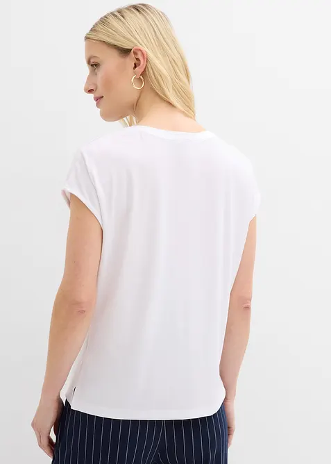 Shirt mit Satinkante, bonprix