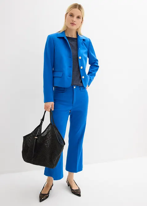 Shirt aus flie&szlig;ender Viskose und Satinbesatz, bonprix