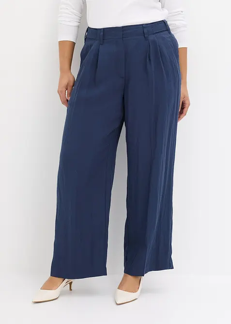 Pantalon en twill &agrave; taille r&eacute;glable, bonprix