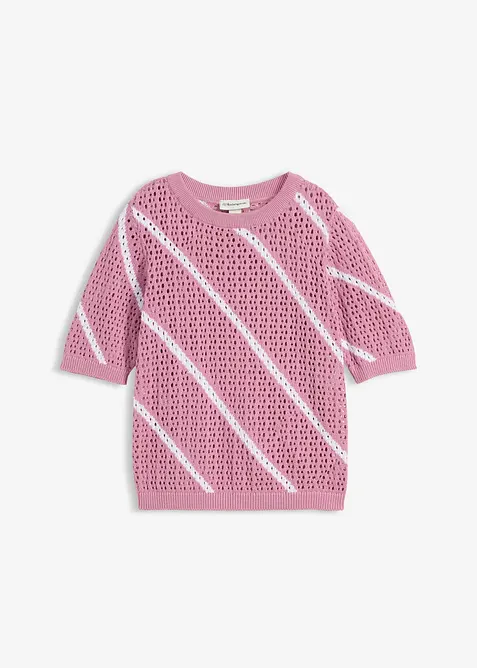 Ajour-Pullover aus reiner Baumwolle, bonprix