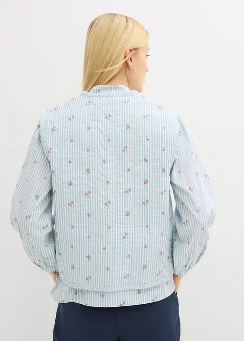 Gilet sans manches matelass&eacute; et brod&eacute;, bonprix