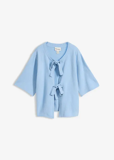 Feinstrickjacke mit Schleifen, bonprix