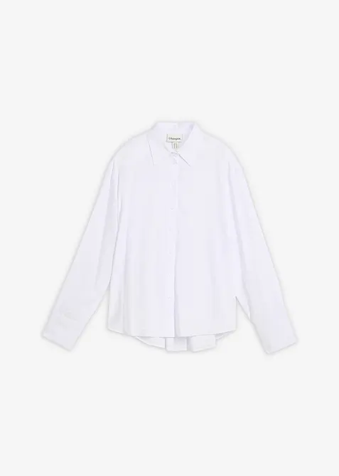 Hemdbluse aus flie&szlig;endem Viskose-Mix, bonprix