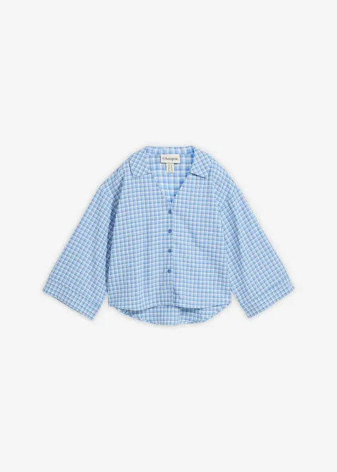 Hemdbluse aus luftigem Leinen-Mix, bonprix