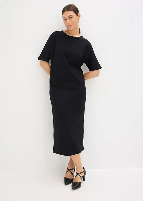 Robe midi en Punto di Roma confortable, bonprix