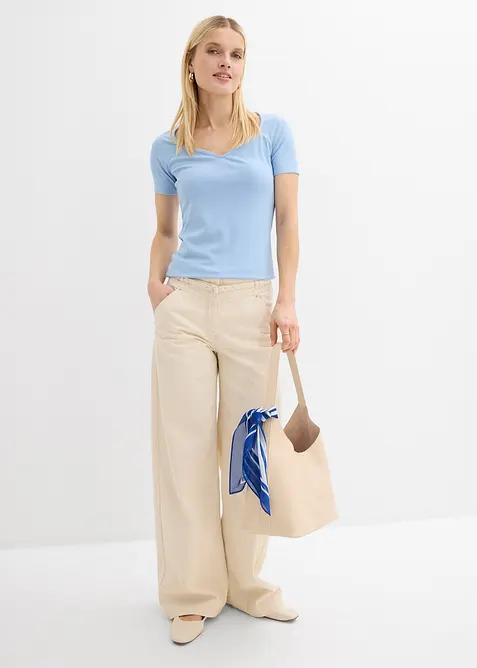 Rippshirt aus Viskose-Mix, bonprix