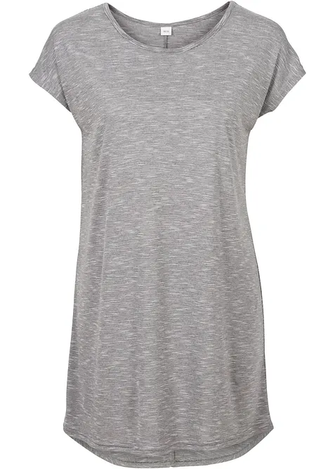 T-shirt long en viscose m&eacute;lang&eacute;e, bonprix