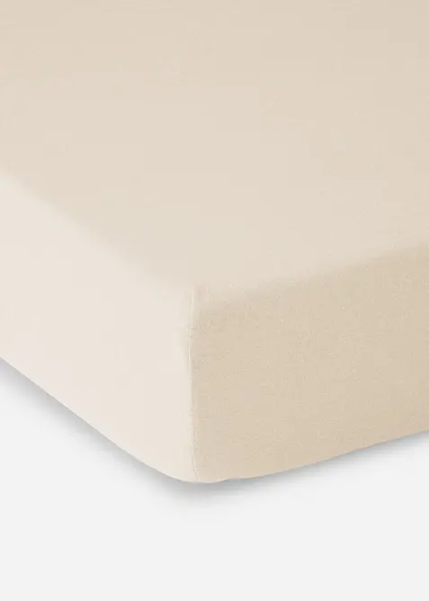 Drap housse effet lin, bonprix
