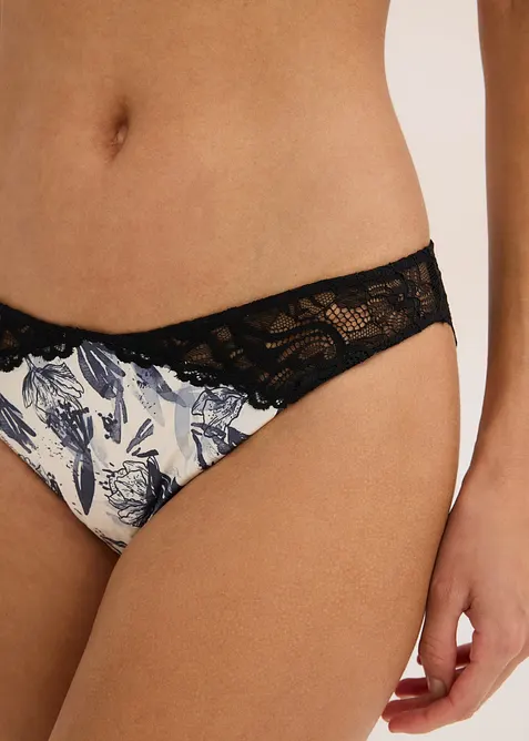 Slip mini en satin imprim&eacute;, bonprix