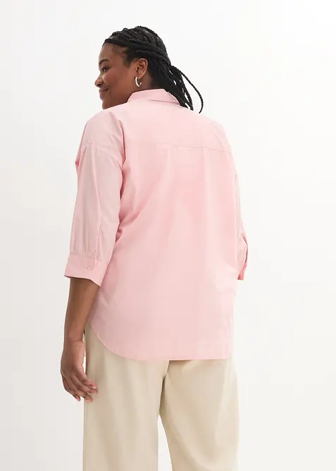 Oversize-Hemd aus Baumwolle mit 3/4 Arm, bonprix