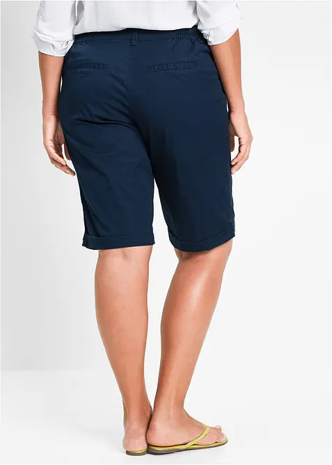 Bermuda paper touch en coton &agrave; taille confortable, bonprix