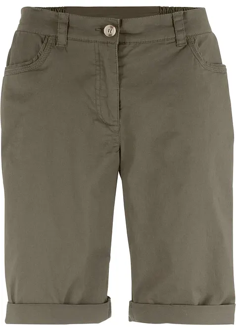 Baumwoll Papertouch-Bermuda mit Bequembund, bonprix