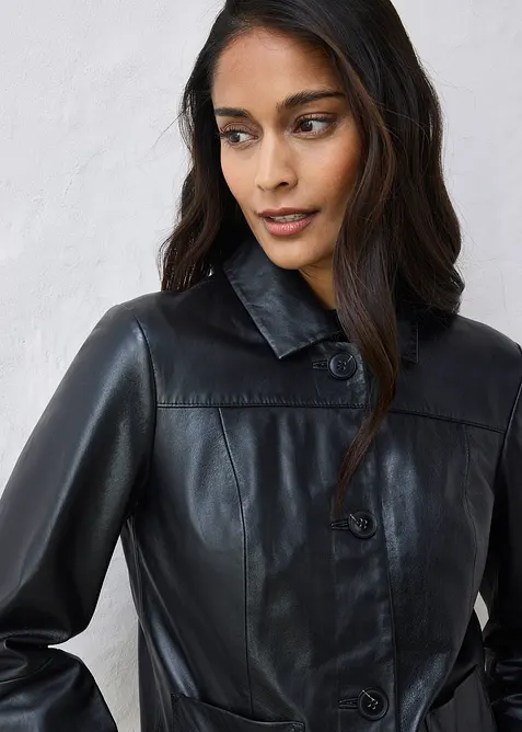 Lederjacke aus softem Lammnappa, bonprix