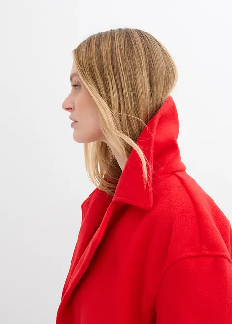 Oversize-Trenchjacke in Wolloptik, bonprix