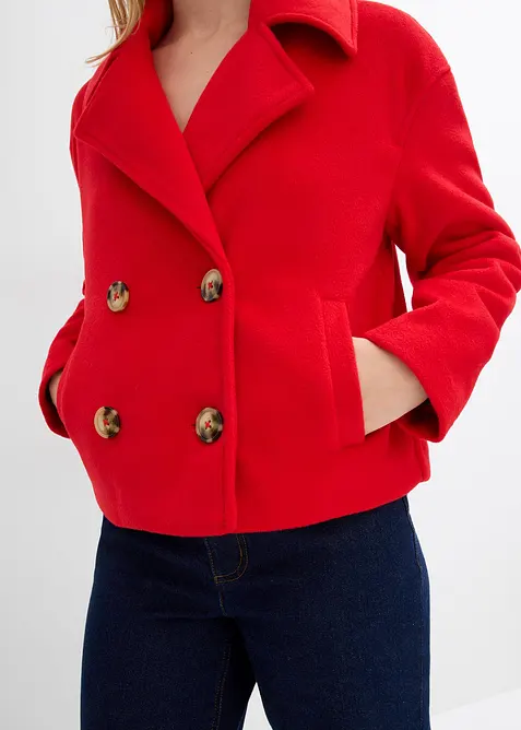 Oversize-Trenchjacke in Wolloptik, bonprix