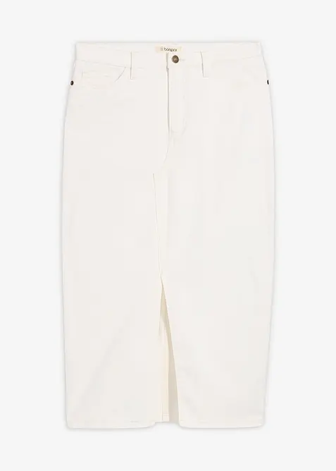 Jupe midi en jean, bonprix