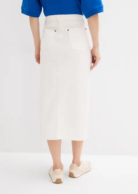 Jupe midi en jean, bonprix