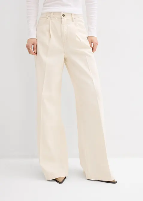 Jean palazzo tr&egrave;s large, coton, bonprix