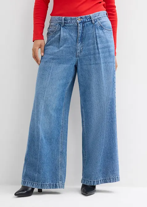 Super Wide Palazzo-Jeans, bonprix