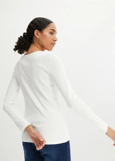 T-shirt manches longues 100% coton, bonprix