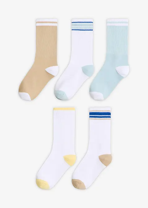 Tennissocken mit Bio-Baumwolle (5er Pack), bonprix