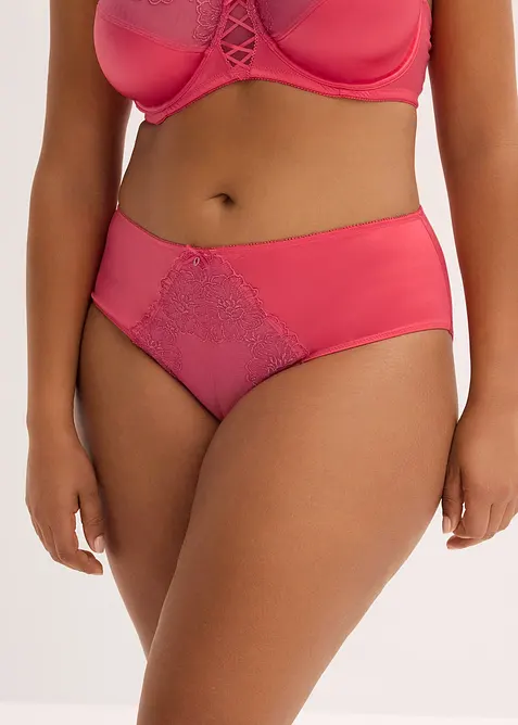 Slip maxi avec dentelle florale brillante, bonprix