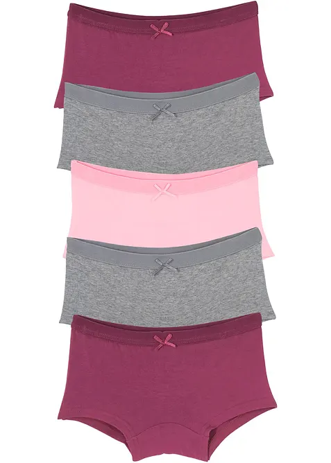 Lot de 5 shortys en coton doux, bonprix