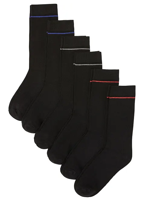 Lot de 6 paires de chaussettes, bonprix