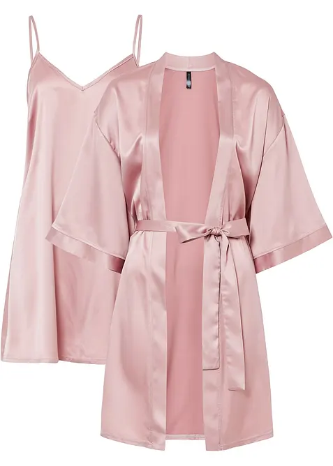 Morgenmantel-Set: Kimono + Neglig&eacute; (2-tlg.Set), bonprix