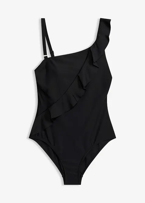 One-Shoulder-Badeanzug mit Volant, bonprix