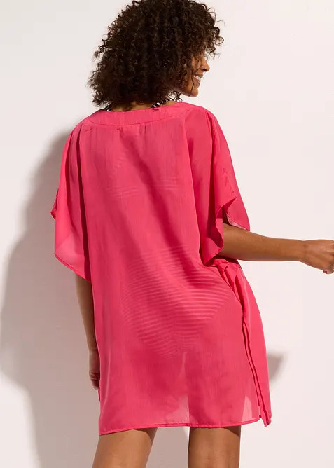 Transparente Strandtunika mit V-Ausschnitt, bonprix