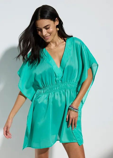 Transparente Strandtunika mit V-Ausschnitt, bonprix