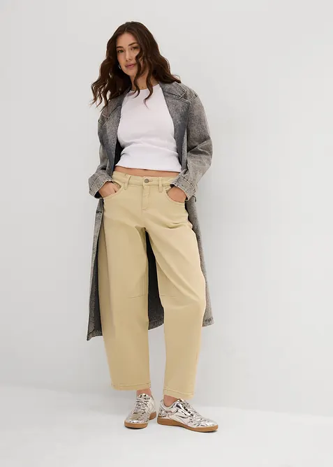 Pantalon en twill de coton extensible, bonprix