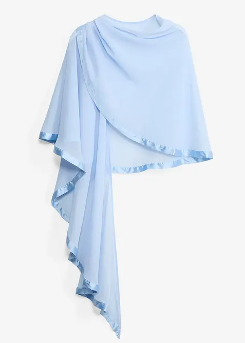 Poncho-&eacute;charpe avec d&eacute;tail en satin, bonprix