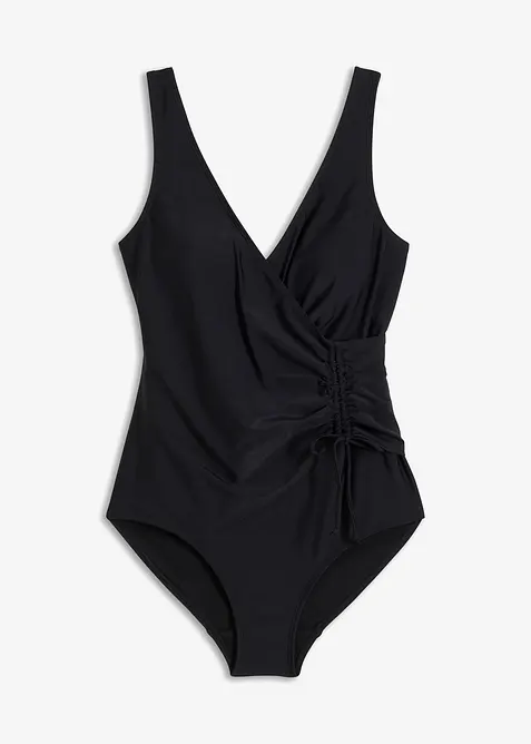 Maillot 1 pi&egrave;ce sculptant &agrave; fronces, maintien l&eacute;ger, bonprix