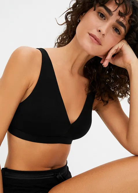 Soutien-gorge bralette coton sans armatures, bonprix