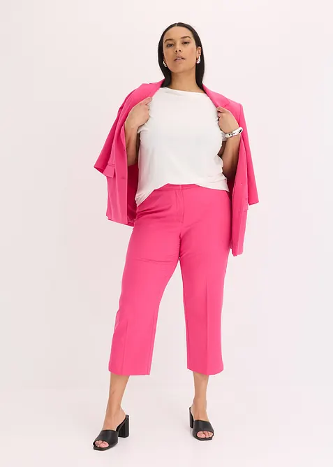 T-shirt avec bordure en satin, bonprix