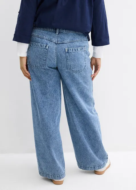 Wide-Leg-Jeans Mid Waist, bonprix