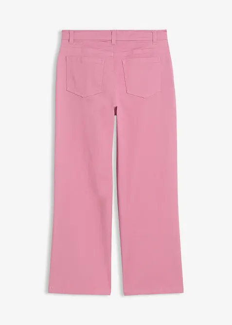 Pantalon twill cropped en coton extensible, bonprix