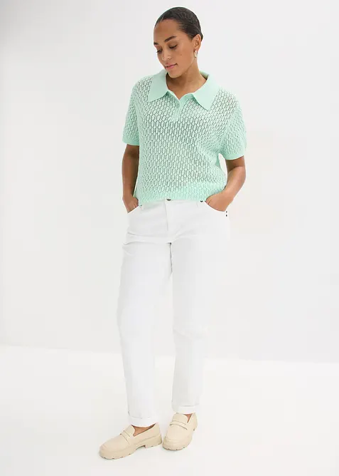 Ajour-Pullover aus reiner Baumwolle, bonprix