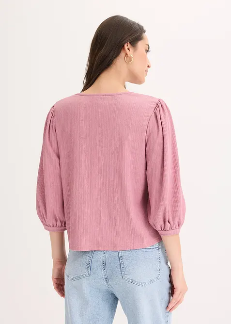 Shirtbluse aus strukturiertem Cr&ecirc;pe, bonprix