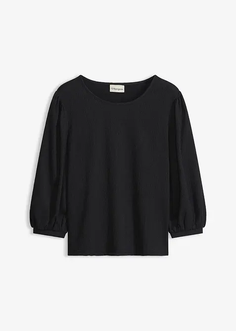 Blouse en jersey cr&ecirc;pe textur&eacute;, bonprix