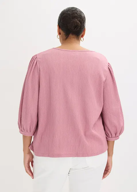 Blouse en jersey cr&ecirc;pe textur&eacute;, bonprix