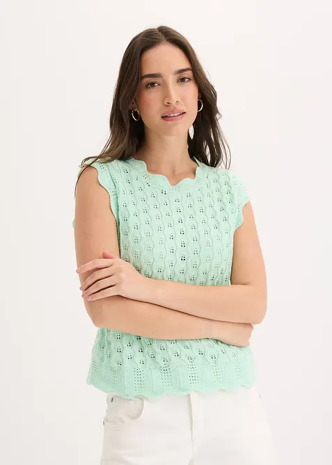 Stricktop aus reiner Baumwolle, bonprix