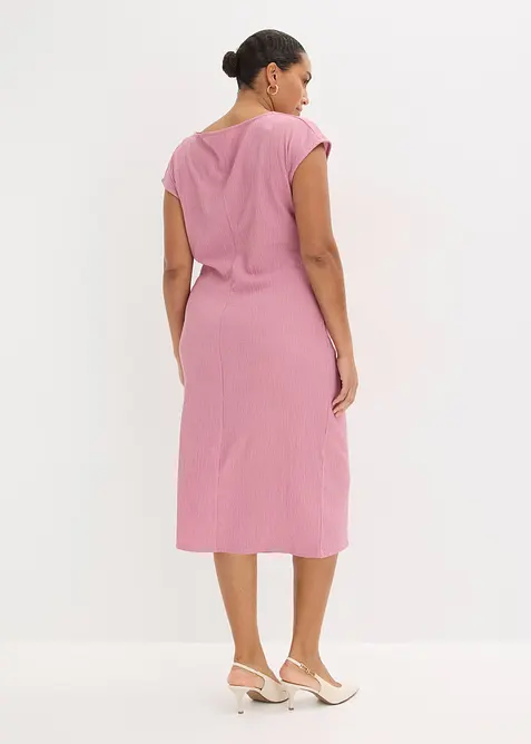 Shirtkleid aus strukturiertem Cr&ecirc;pe, bonprix