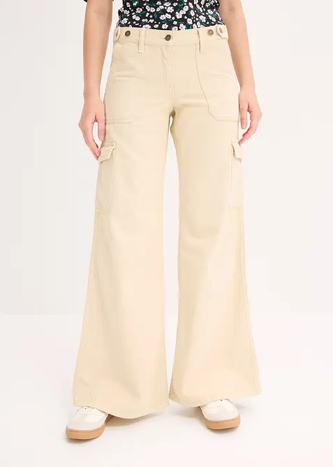 Pantalon cargo 100% coton, bonprix